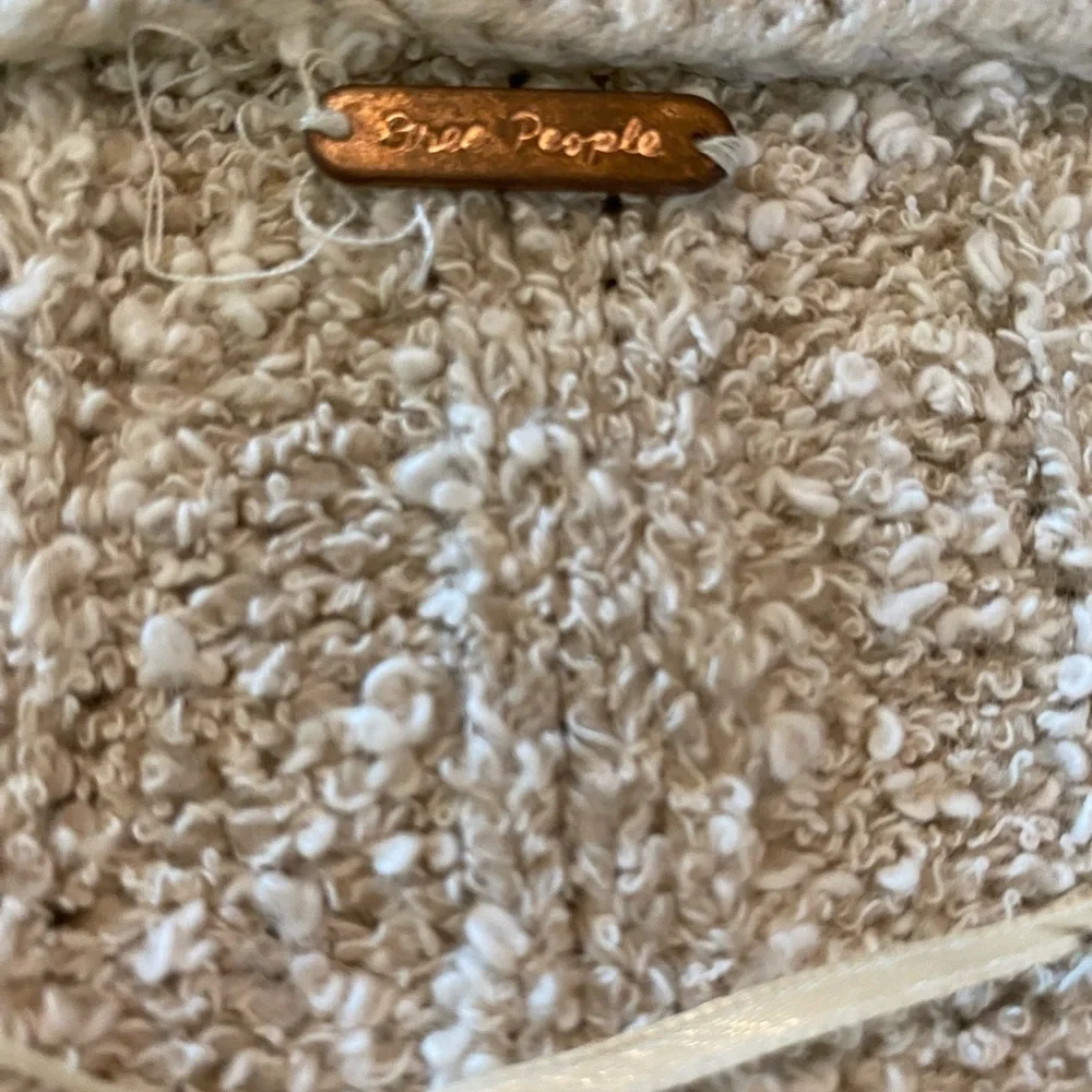Free People Textured Bouclé Cropped Top in Light Beige - Picture 5 of 7